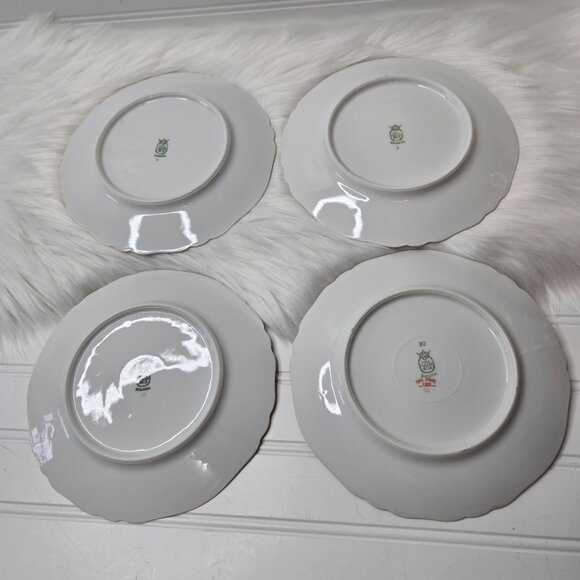 VTG (4) Paul Muller Selb "The Minto" #1328 Bavaria Germany 7-5/8" Salad Plates F - Picture 3 of 6